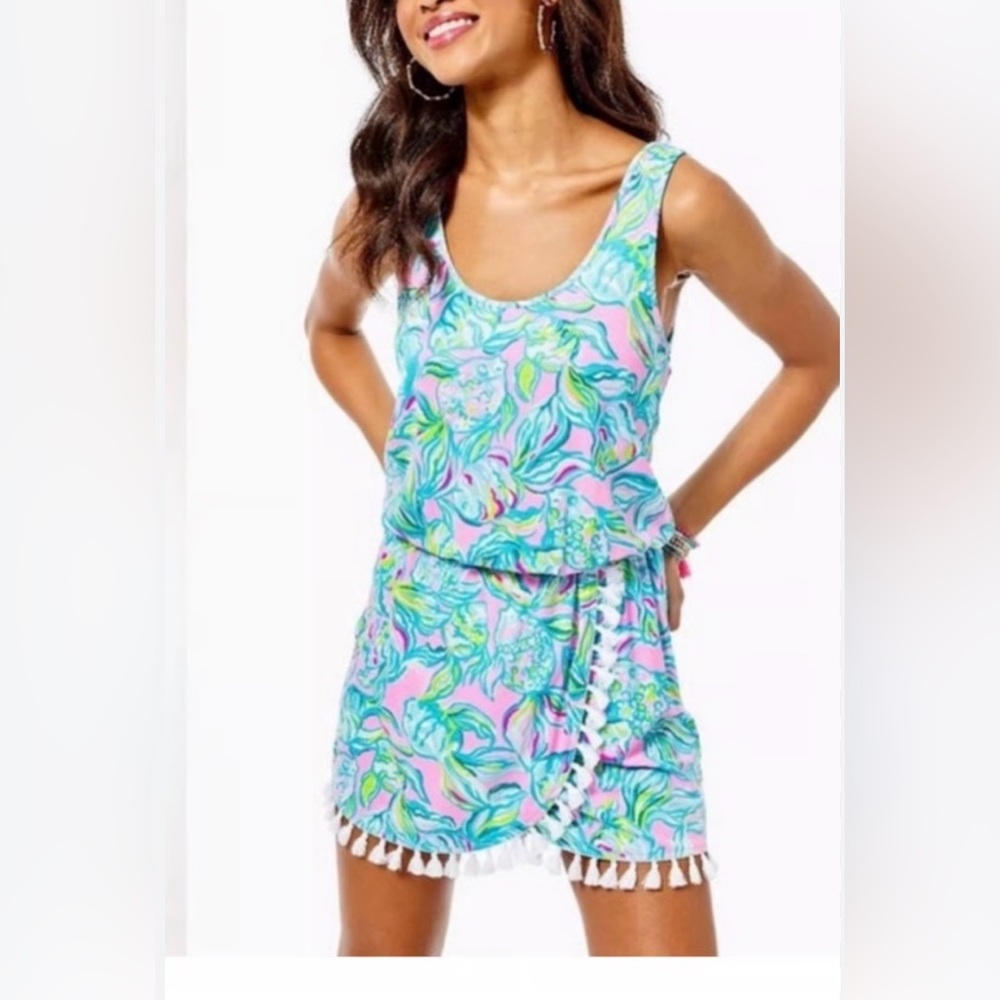 Lilly Pulitzer Pink and Blue Patterned Top